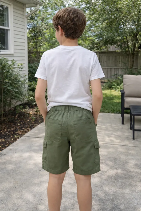Green_Cotton_Regular_Fit_Cargo_Shorts_For_Boys