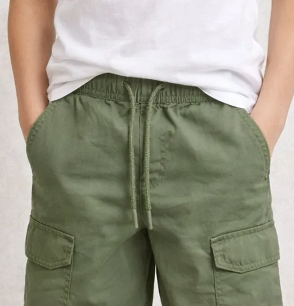 Green_Cotton_Cargo_Shorts_For_Boys