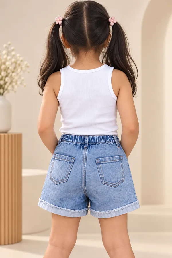 100%_Cotton_Denim_Butterfly_Print_Shorts