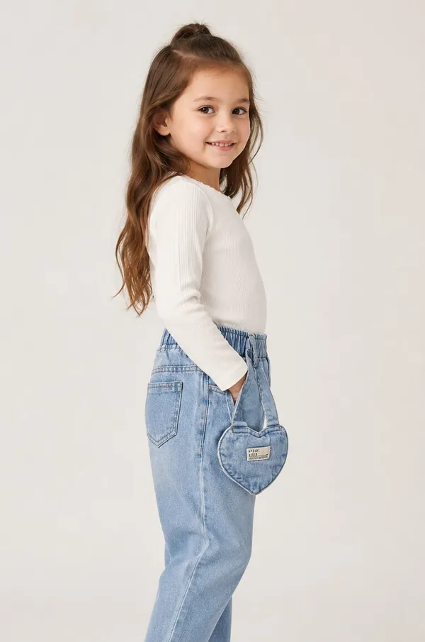 100%_Cotton_Wide-Leg_Denim_Jeans_with_Elasticated_Waist_&_Detachable_Heart_Pouch