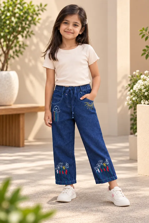 100%_Cotton_Denim_Embroidered_Pull-On_Jeans_�_Dark_Blue