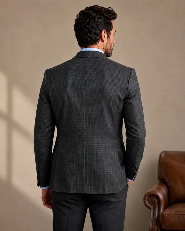 Checked_Notched_Lapel_Single-Breasted_Tailored_Fit_Blazers