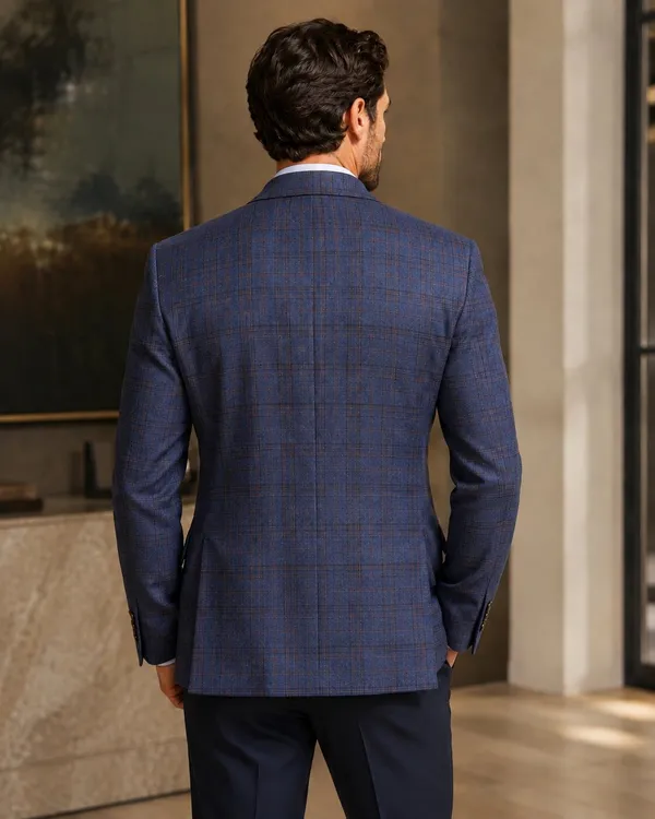 Checked_Notched_Lapel_Single-Breasted_Tailored_Fit_Blazers