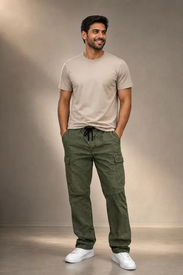 Olive_Cotton_Relaxed_Fit_Cargo_Trousers_For_Men