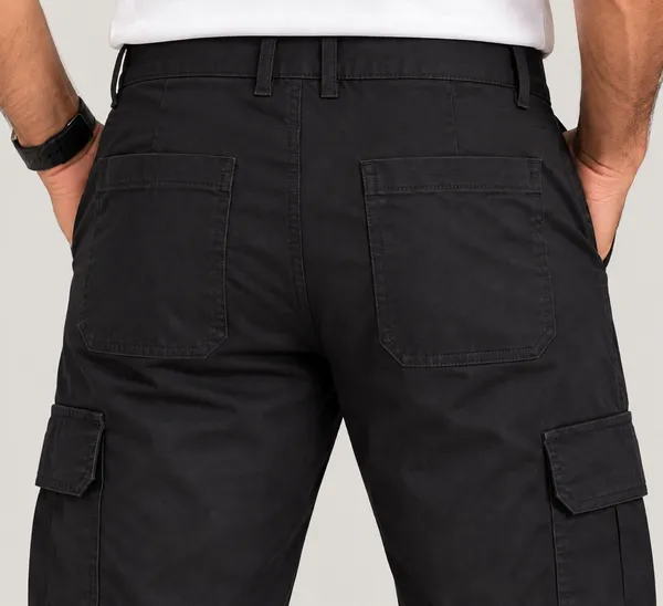 Classic_Black_Stretch_Cotton_Cargo_Trousers_�_Straight_Fit