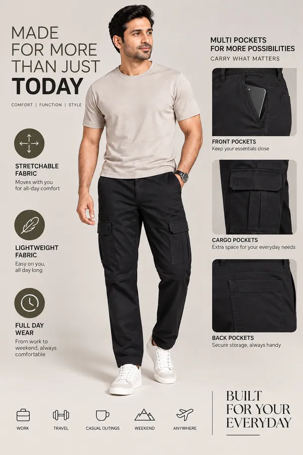 Classic_Black_Stretch_Cotton_Cargo_Trousers_�_Straight_Fit