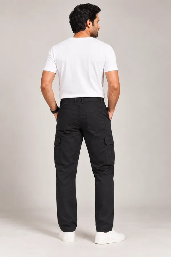 Classic_Black_Stretch_Cotton_Cargo_Trousers_�_Straight_Fit