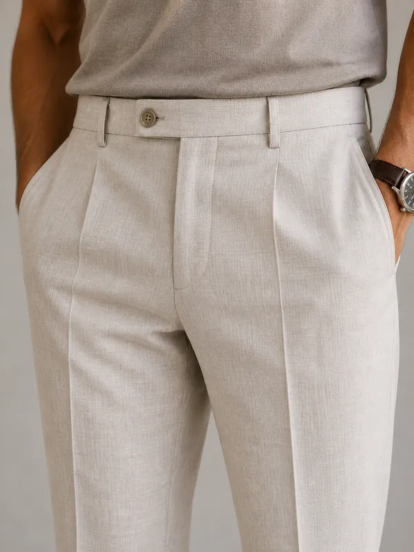 Beige_Polyester_Tailored_Fit_Formal_Trousers_For_Men