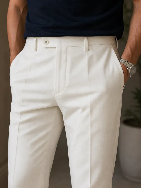 White_Polyester_Tailored_Fit_Formal_Trousers_For_Men