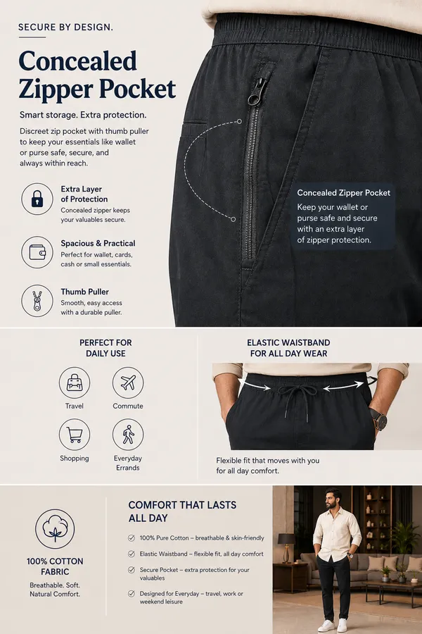 100%_Cotton_Straight_Fit_Drawcord_Trousers_with_Concealed_Zipper_Pocket