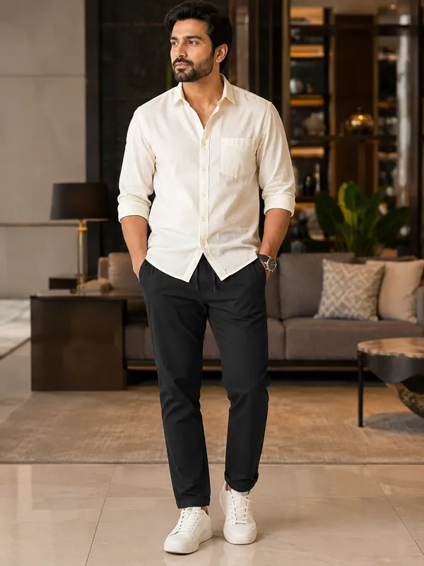 100%_Cotton_Straight_Fit_Drawcord_Trousers_with_Concealed_Zipper_Pocket