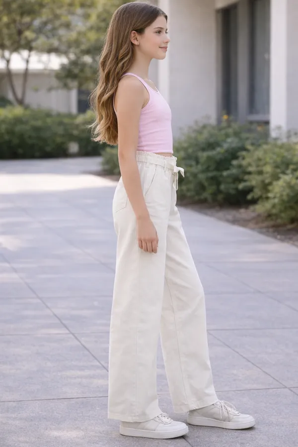 Off_White_Cotton_Paperbag_Waist_Wide_Leg_Trousers_For_Girls