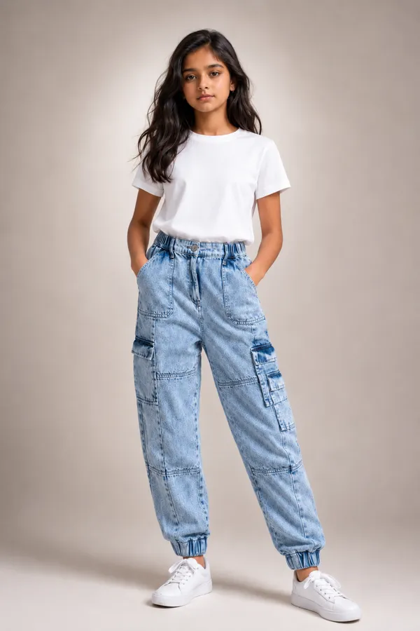 Blue_Denim_Regular_Fit_Cargo_Jogger_Jeans_For_Girls