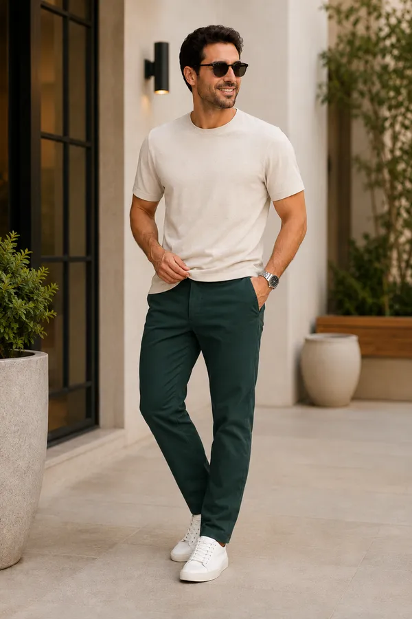 Bottle_Green_Cotton_Slim_Fit_Trousers_For_Men