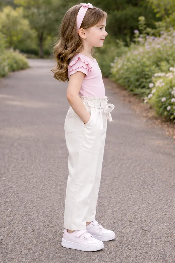 Off_White_Cotton_Paperbag_Waist_Straight_Fit_Trousers_For_Girls