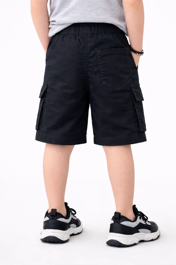 Black_Cotton_Cargo_Shorts_For_Boys