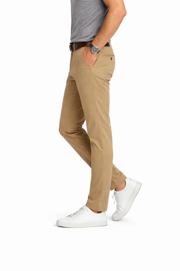 Khaki_Cotton_Slim_Fit_Trousers_For_Men