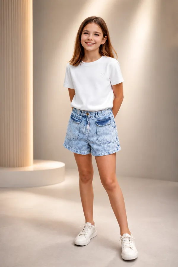 Light_Blue_Denim_Casual_Utility_Shorts_For_Girls