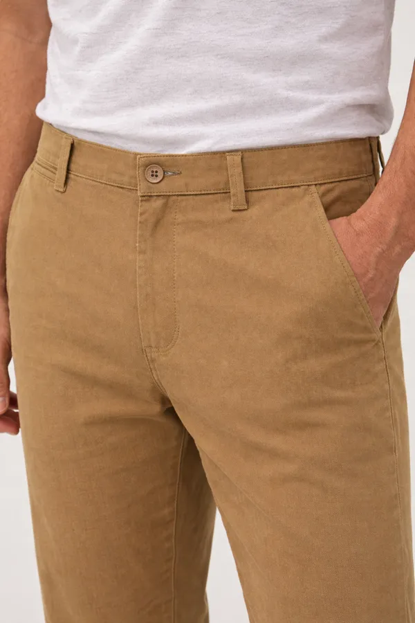 Khaki_Cotton_Slim_Fit_Trousers_For_Men