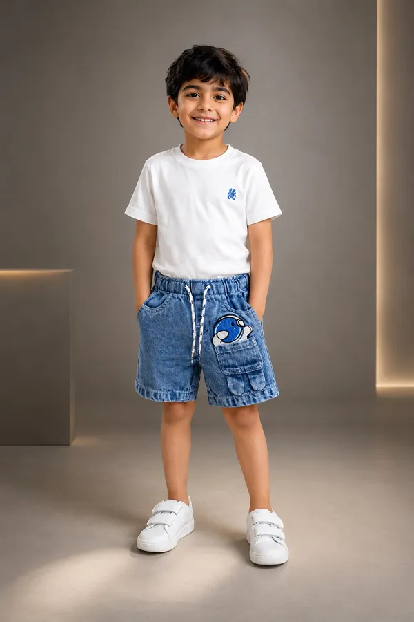 Blue_Denim_Cargo_Shorts_For_Boys