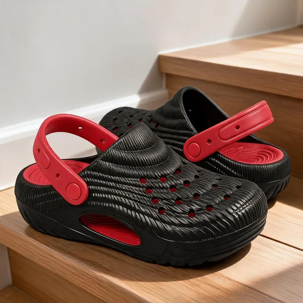 Black_And_Red_EVA_Clog_Sandals