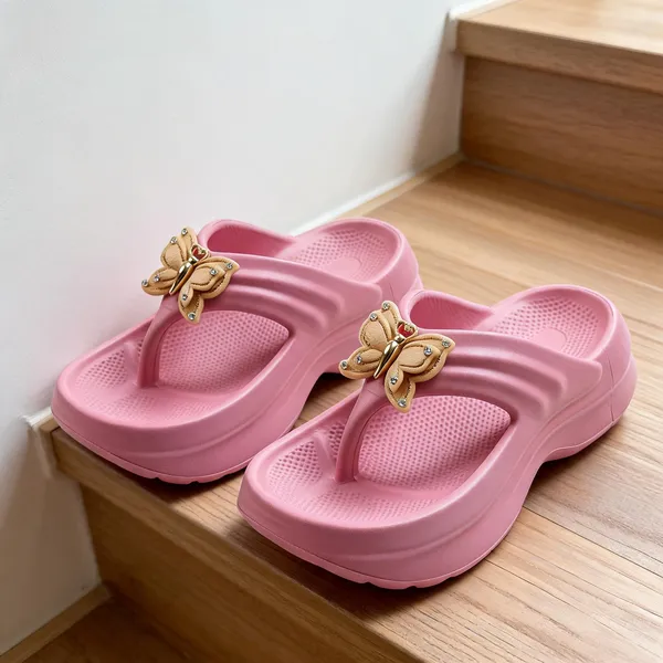 Pink_EVA_Butterfly_Embellished_Flat_Flip_Flops