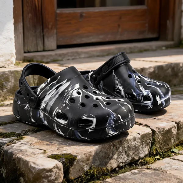 Black_Marble_Print_EVA_Clog_Sandals