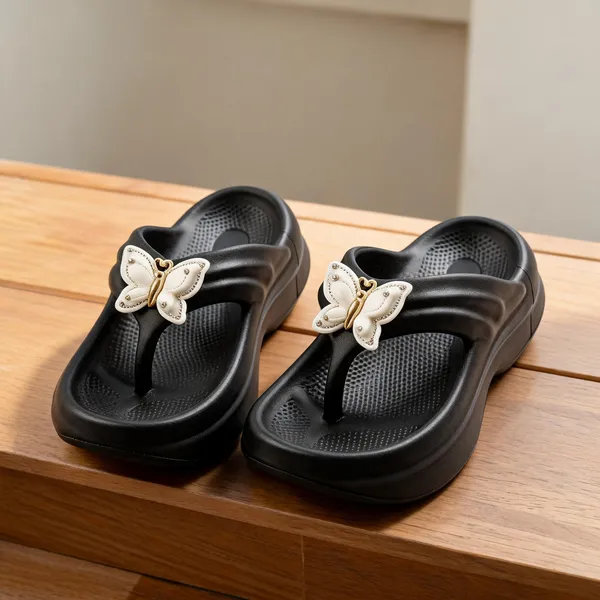 Black_Rubber_Butterfly_Platform_Flip_Flops