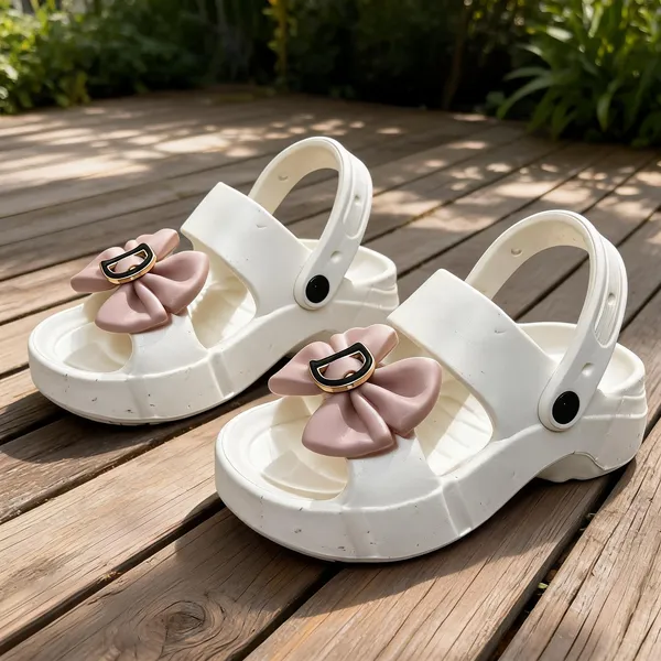 White_EVA_Bow_Applique_Sandals