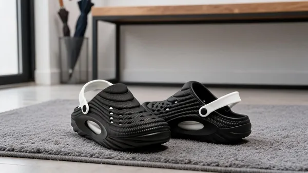 Black_EVA_Textured_Clogs_with_Strap