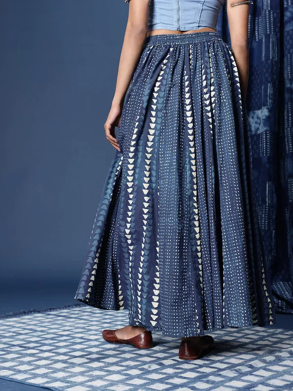 Iridaa_Jaipur_Trends_Cotton_Indigo_Block_Printed_Skirt