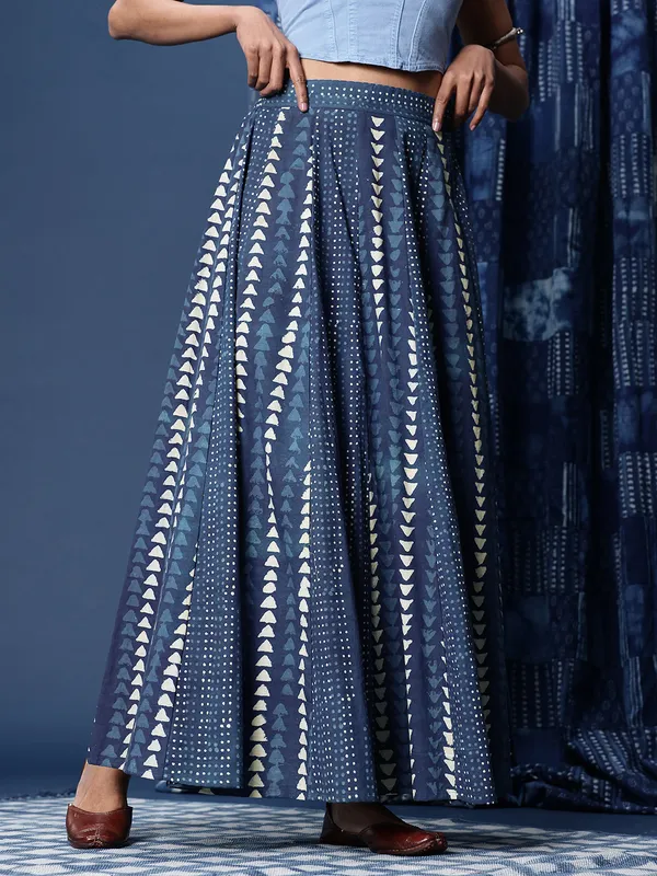 Iridaa_Jaipur_Trends_Cotton_Indigo_Block_Printed_Skirt