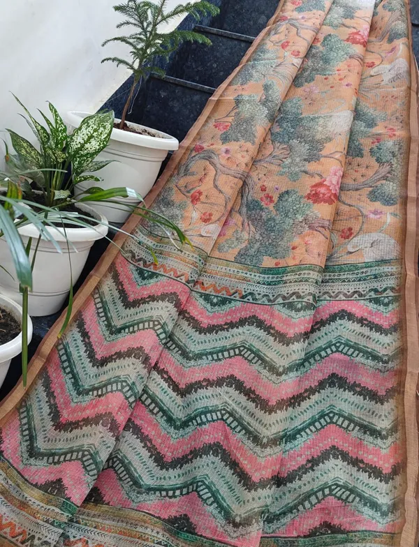 Khaat_Trends_Pure_Kota_Doria_Hand_Block_Digital_Printed_Saree_With_Blouse