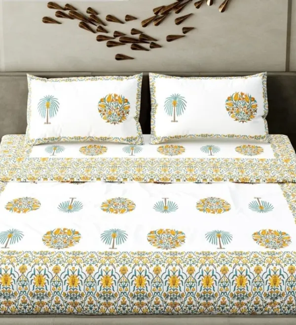 Maati_Trends_Pure_Cotton_Hand_Block_Printed_Bed_Sheet_With_Pillow_Cover