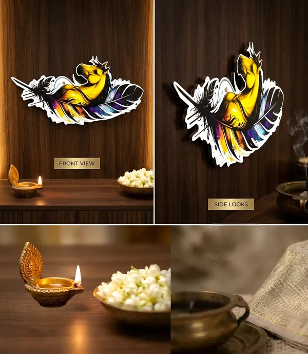 Divine_Magnet_Wooden_Horse_Showpiece