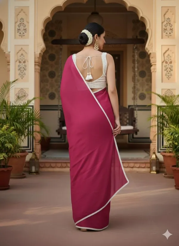 Georgette_Saree_With_Pearl_Border