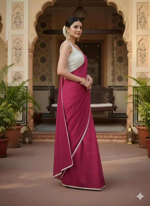 Georgette_Saree_With_Pearl_Border