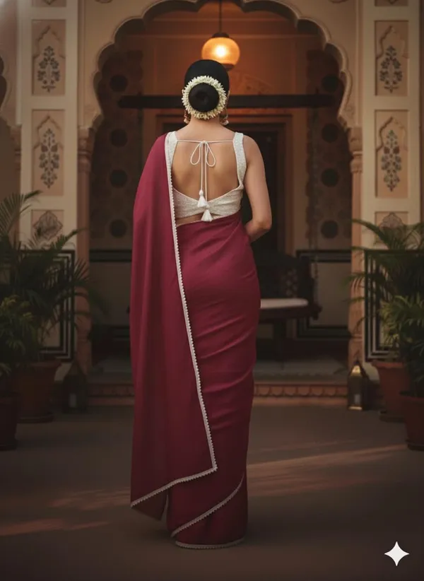 Georgette_Saree_With_Pearl_Border