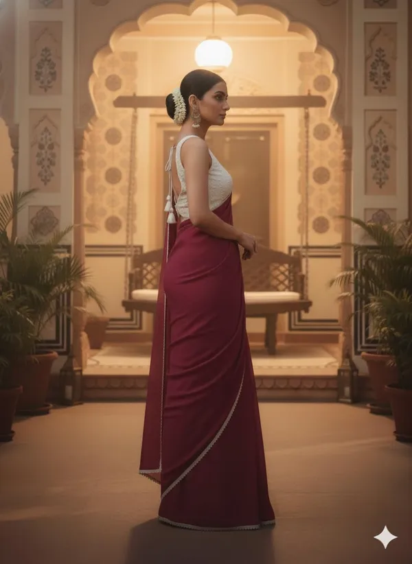Georgette_Saree_With_Pearl_Border