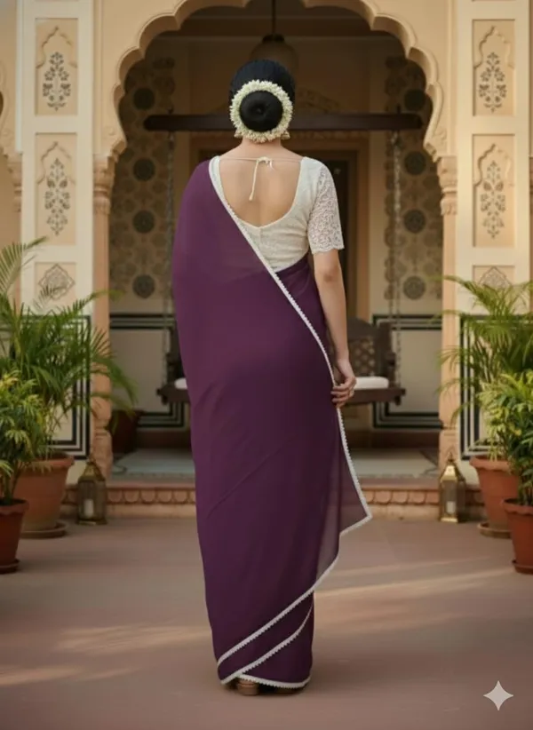 Georgette_Saree_With_Pearl_Border
