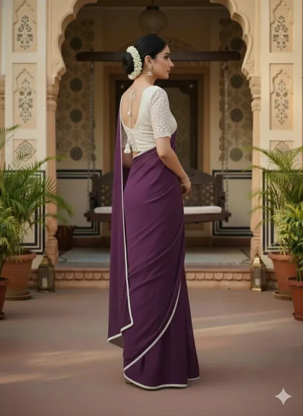 Georgette_Saree_With_Pearl_Border