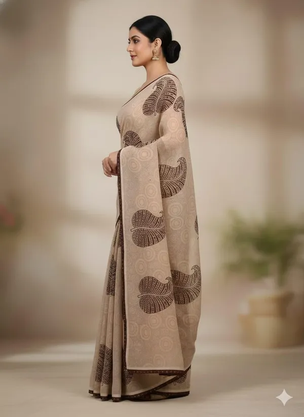 Beige_Printed_Saree