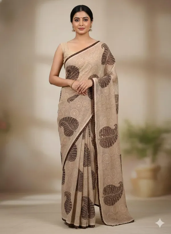 Beige_Printed_Saree