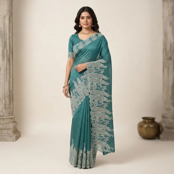 Embroidered_Saree_With_Paisley_Border