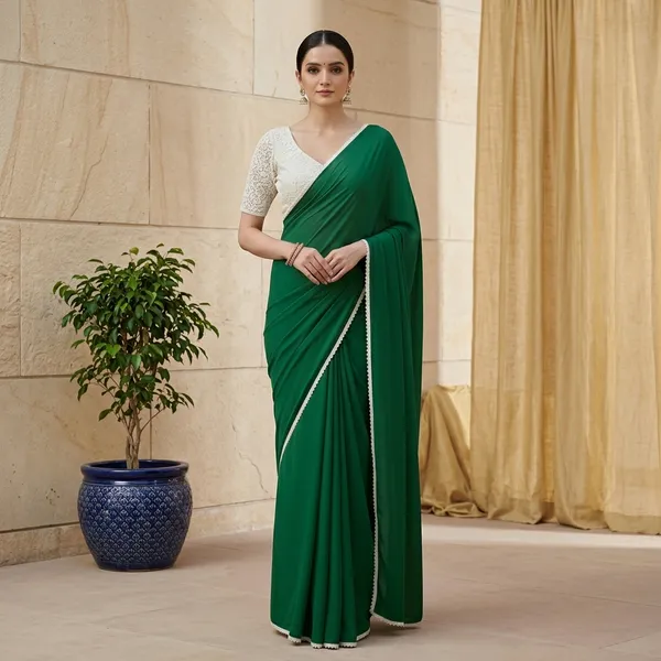 Georgette_Saree_With_Pearl_Border