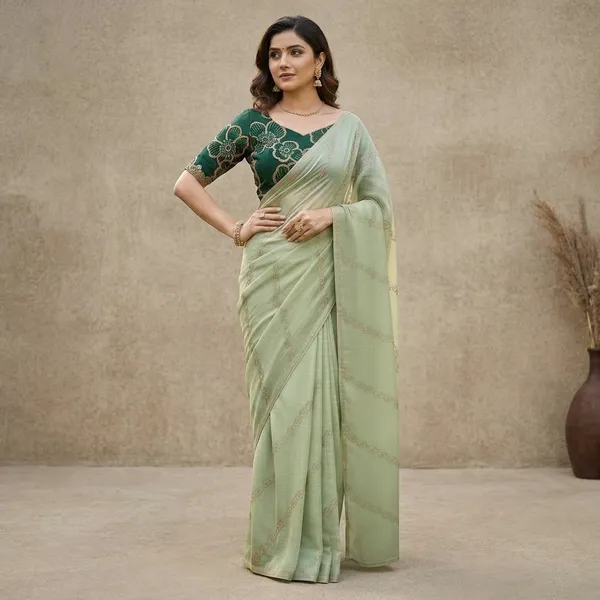 Georgette_Saree_With_Embroidered_Blouse