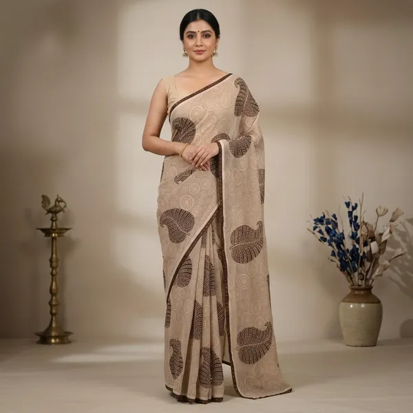 Beige_Printed_Saree
