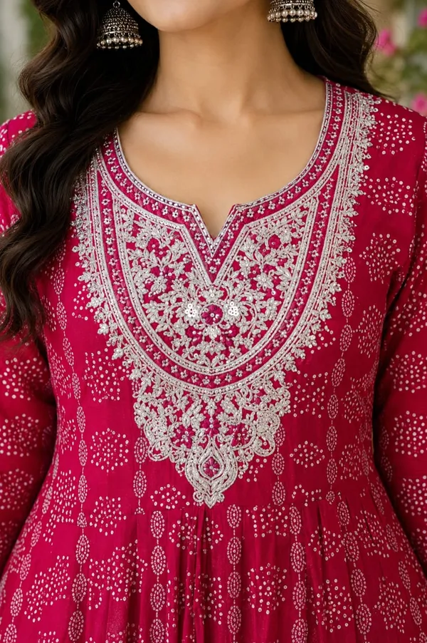 Pink_70%_Cotton,_30%_Polyester_Embroidered_Anarkali_Suit_Set_For_Women