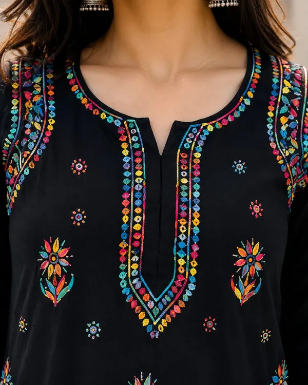 Blue_Rayon_Kurti_Palazzo_Set_For_Women
