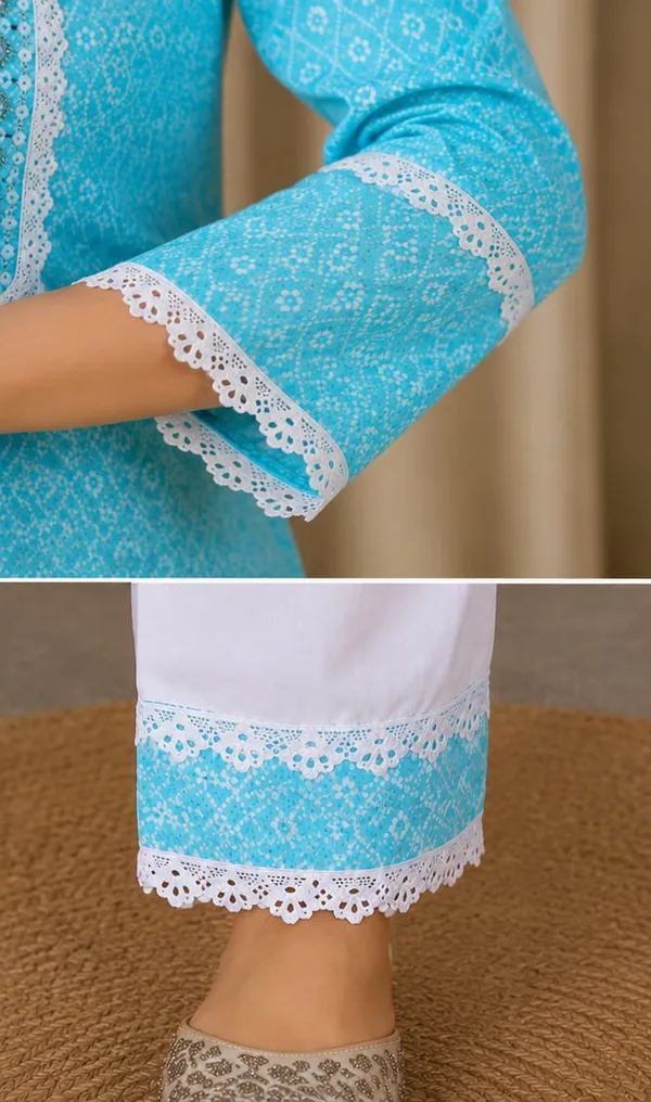 Blue_Cotton_Anarkali_Suit_Set_For_Women